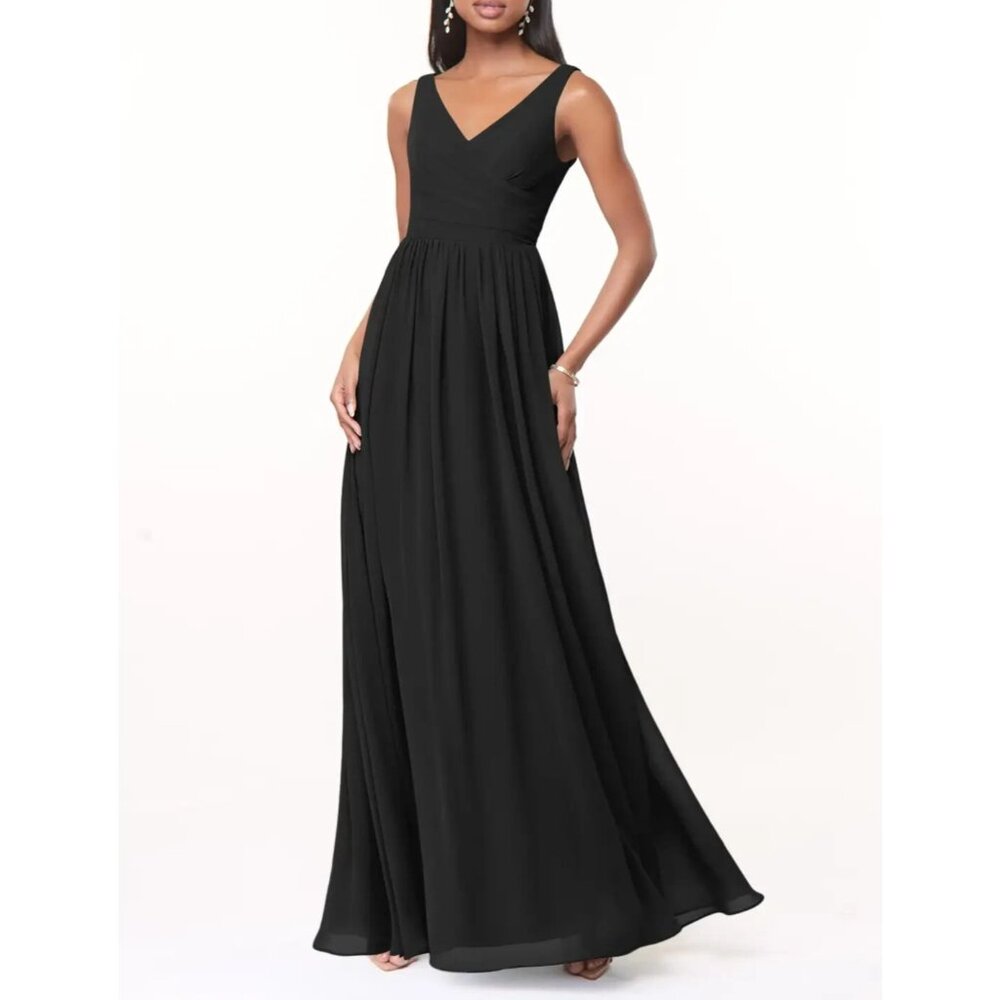 AZAZIE Keyla Long Formal Black Bridesmaid Dress Maxi C 4 Wedding Party Cruise